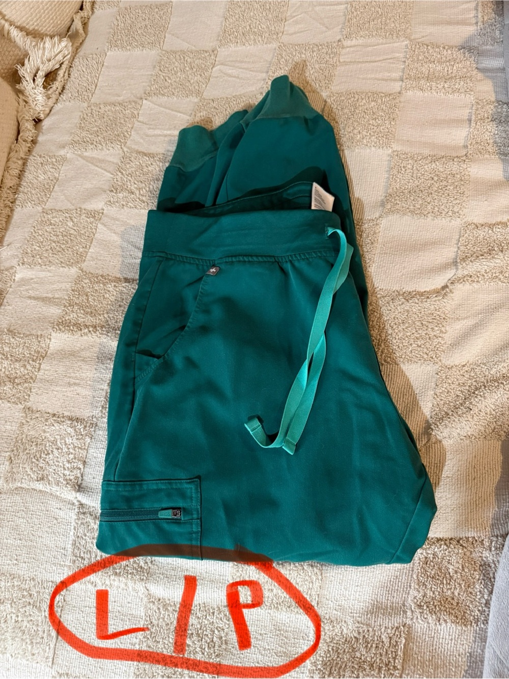 Figs Teal Green Scrub Pants